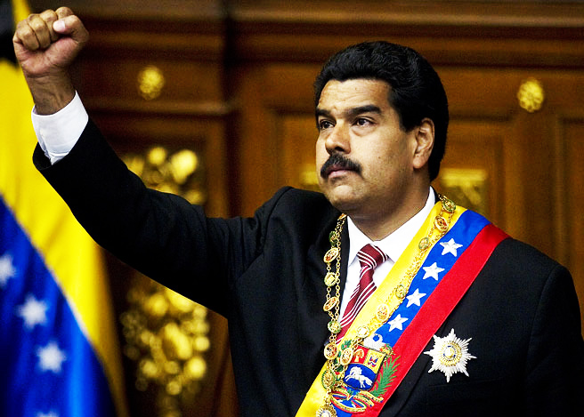 الرئيس الفنزويلي مادورو يهرب من حشد غاضب