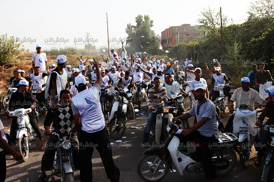 بالصور..حزب الاحرار يقود حملة انتخابية ب 500 دراجة نارية بمنطقة السويهلة ضواحي مراكش