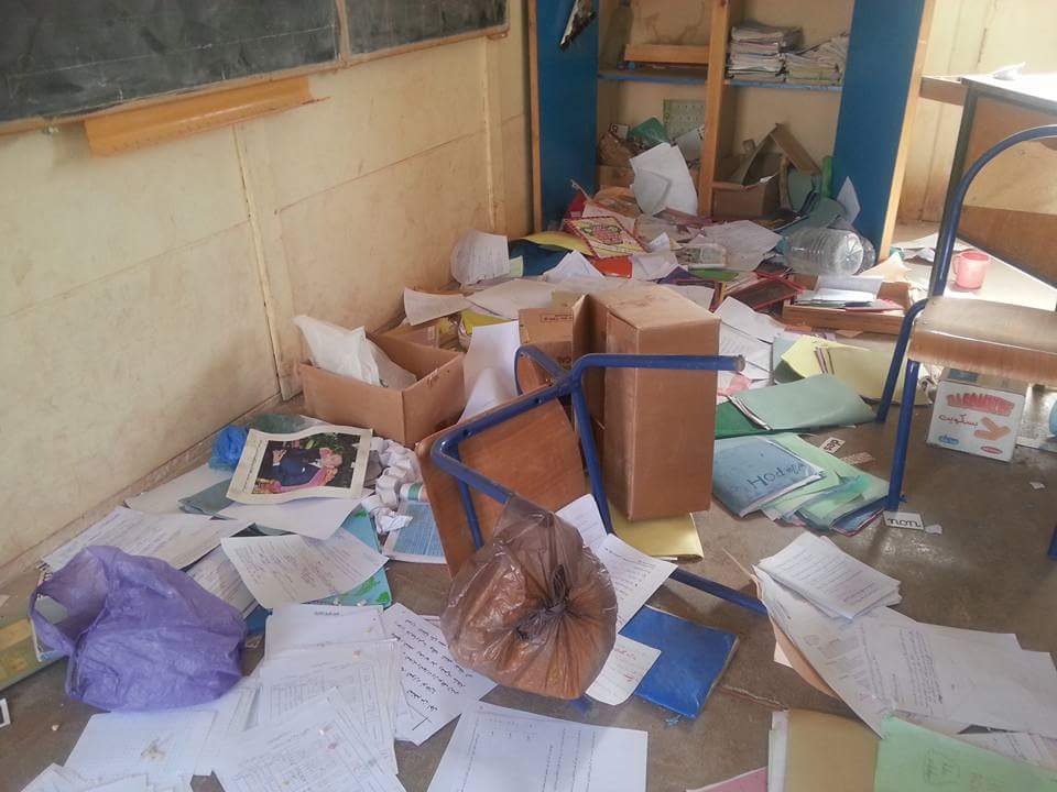 مجهولون يخربون تجهيزات مدرسة العوامر بسيدي محمد دليل ويسرقون الكتب المدرسية