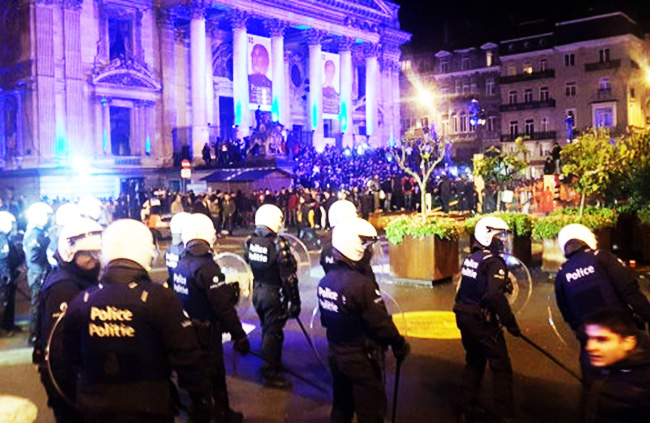 مواجهات بين الشرطة البلجيكية ومغاربة بعد تأهل الأسود