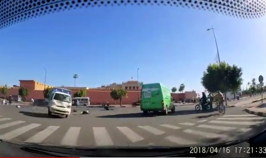 فيديو صادم.. كاميرا ترصد تفاصيل حادثة سير مروعة بمراكش