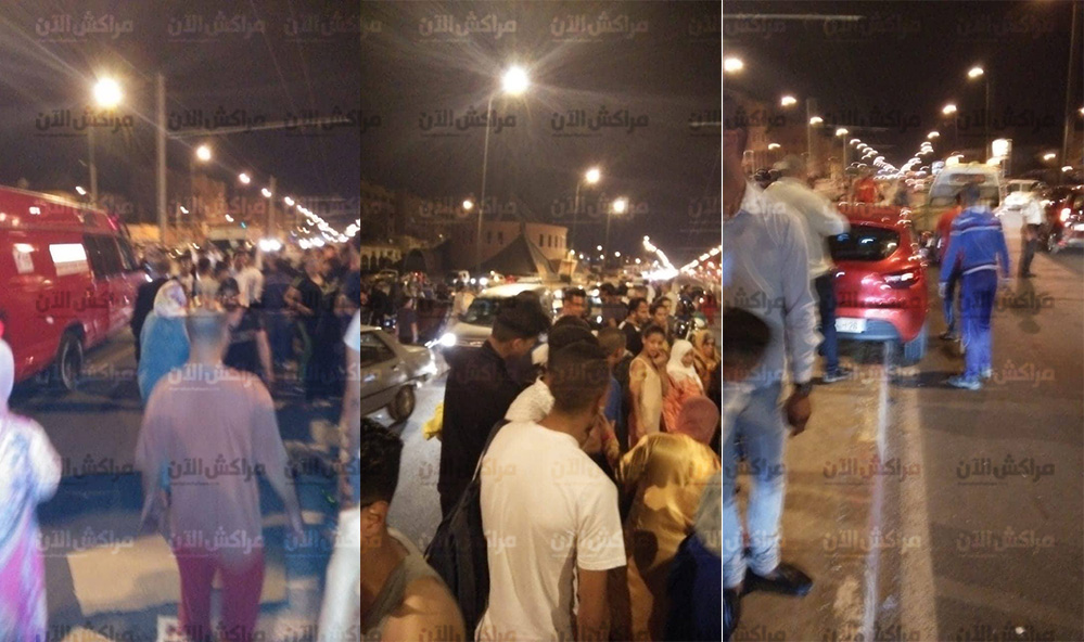 فيديو مروع.. سائق سيارة يدهس مواطنين في حادثة سير مروعة بحي المسيرة بمراكش
