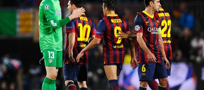 كورتوا يسخر من فشل برشلونة الأوروبي