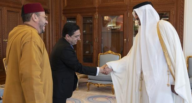 أمير دولة قطر يستقبل مستشار الملك محمد السادس ، فؤاد عالي الهمة