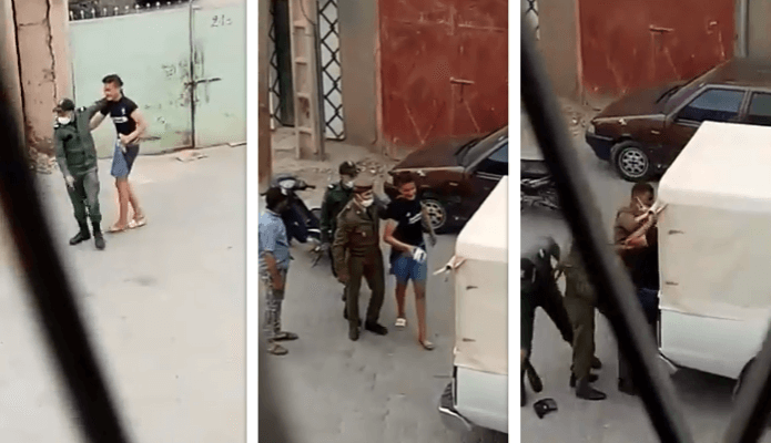 جمعية حقوقية بمراكش تندد باعتقال مصور فيديو تعنيف شاب من طرف عنصرين للقوات المساعدة