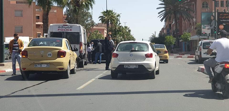 حادثة سير جماعية ترسل خمسة اشخاص الى مستعجلات مراكش  +صور