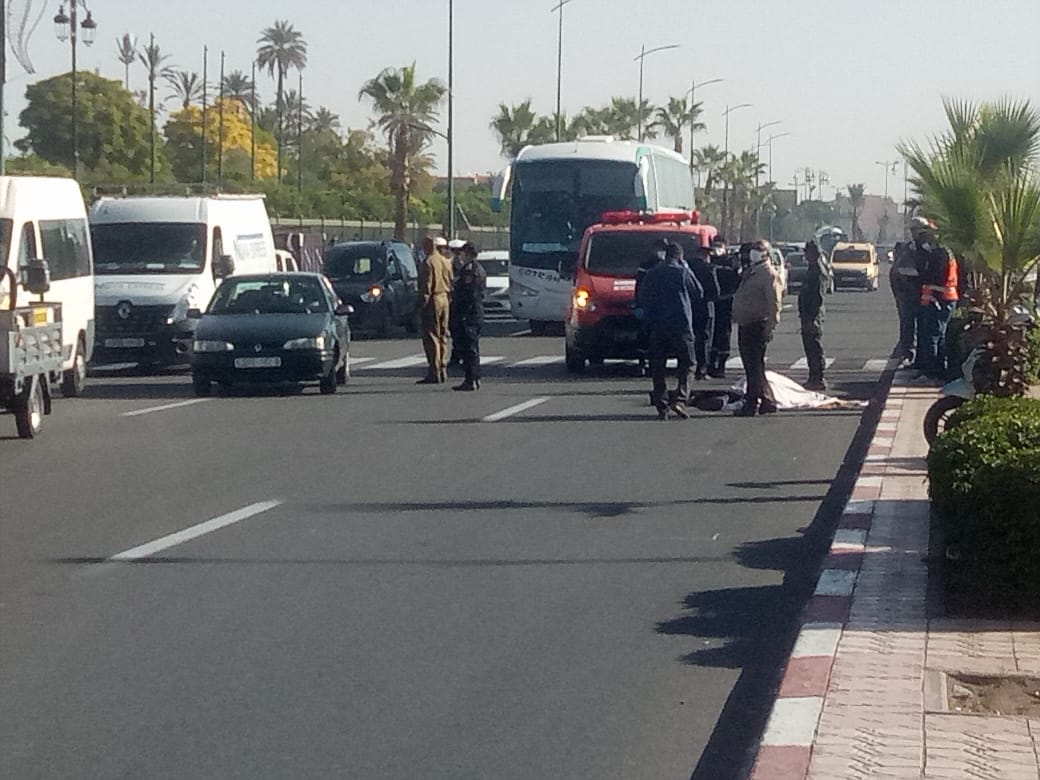 مصرع سيدة دهستها شاحنة أمام مقر ولاية جهة مراكش +صور