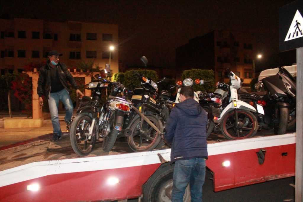 حملة أمنية مشتركة استهدفت اصحاب الدراجات النارية بالمحاميد + صور