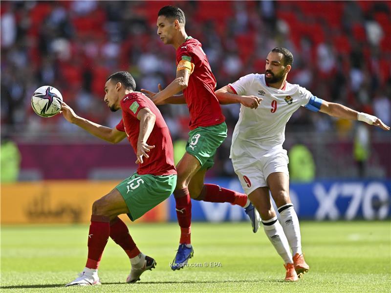 التشكيل الرسمي لمباراة المغرب والأردن
