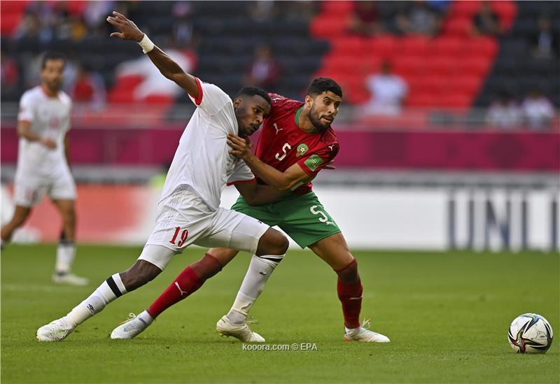 النجم المغربي جبران الأفضل في مباراة الأردن
