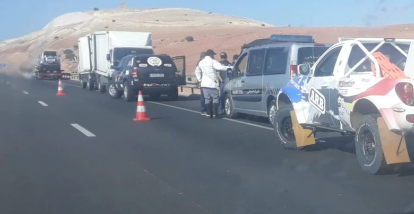 حادثة سير ترسل أسرة بكاملها الى قسم المستعجلات بالطريق السيار شيشاوة