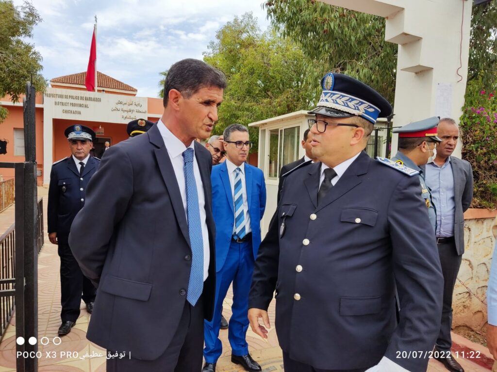 العقاوي العميد المركزي بالمنطقة الإقليمية للأمن بشيشاوة يستعرض مهام الفرقة المتنقلة للدراجين ويؤكد تعزيزها للبنية الأمنية بالمدينة