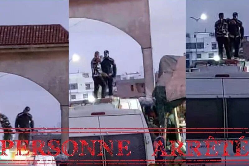 أمن الجديدة يتفاعل مع فيديو لشخص صعد فوق سيارة الشرطة