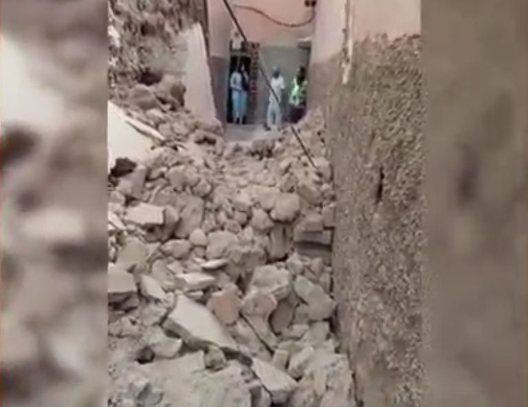 انهيار منزل بالمدينة العتيقة لمراكش