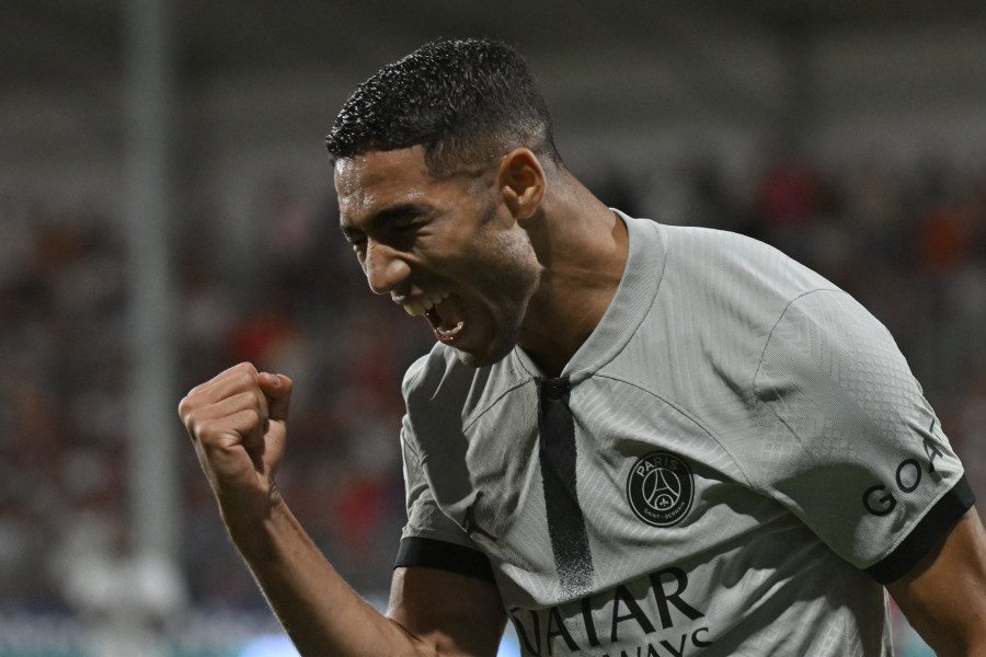 حكيمي يحرز اول اهدافه بالدوري الفرنسي الحالي
