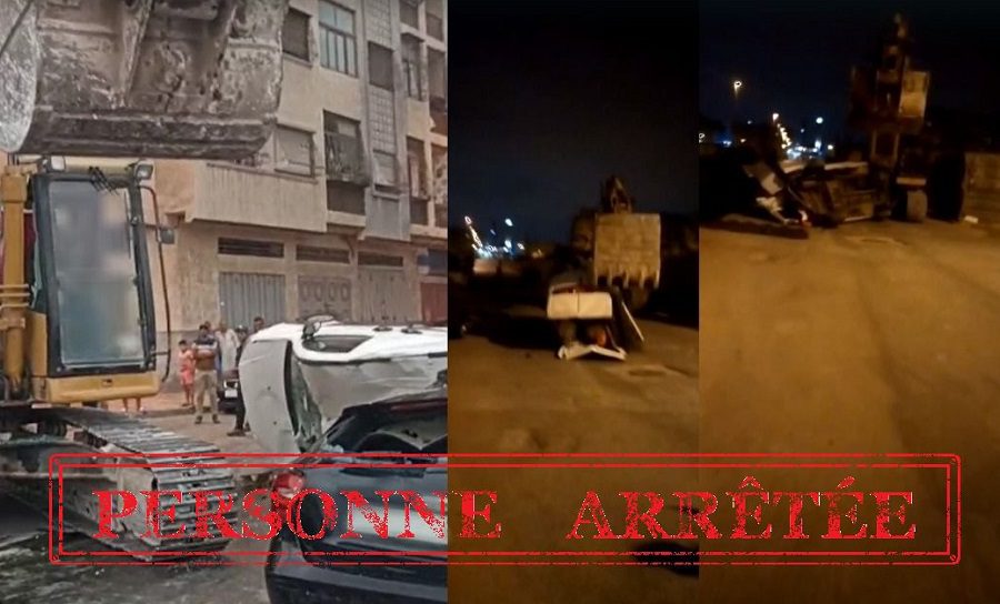 امن البيضاء يوقف شخصا استولى على آلة حفر وخرب سيارات وممتلكات الغير