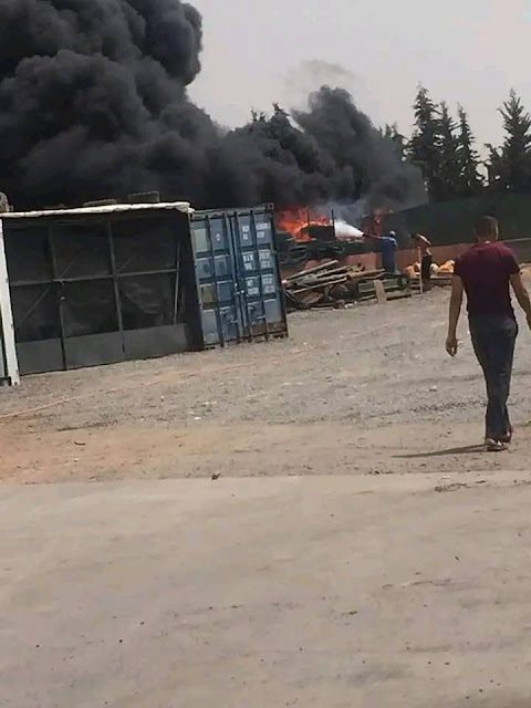 حريق مهول يندلع بمحطة بنزين على الطريق الرابطة بين تمصلوحت ولالة تكركوست