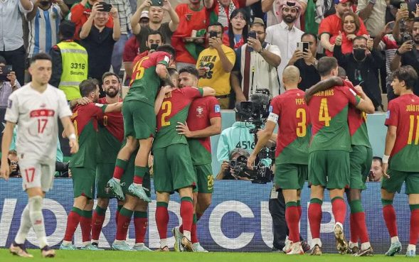 البرتغال تسحق سويسرا 6-1 لتواجه المغرب في ربع النهائي