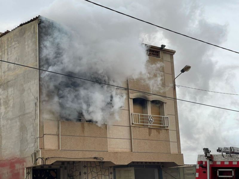 حريقٌ مهول يأتي على منزلٍ ضواحي الناظور