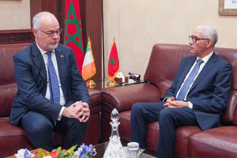 رشيد الطالبي يتباحث مع سفير جمهورية أيرلندا بالمغرب