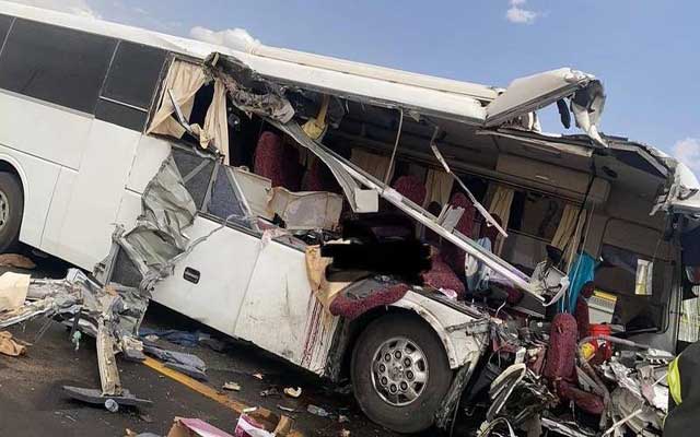 نجاة مغربي من حادث الحافلة بالسعودية