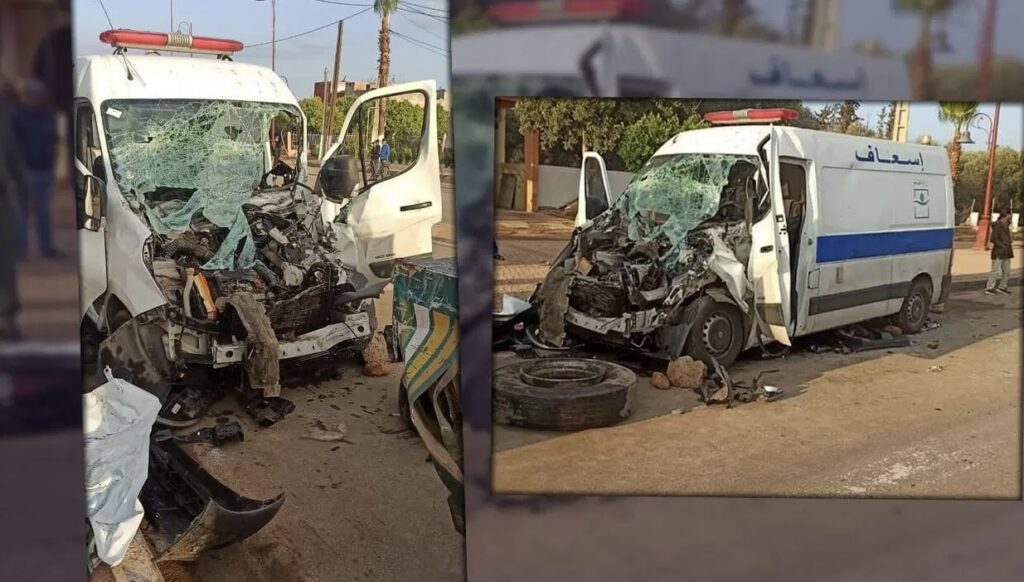 حادثة سير خطيرة لسيارة إسعاف تخلف وفاة شخص وإصابة 3 آخرين