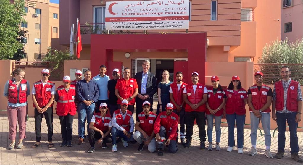 سفير هولندا بالمملكة المغربية يزور الهلال الأحمر المغربي بولاية مراكش
