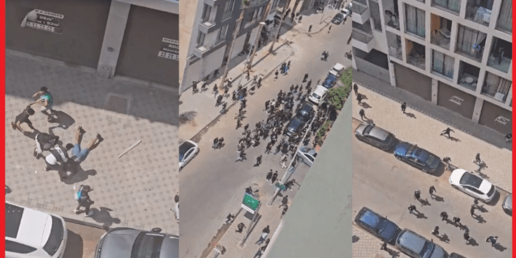فيديو تبادل العنف والرشق بالحجارة يستنفر أمن البيضاء
