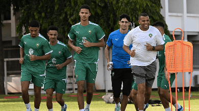 المنتخب الوطني يجري أولى حصصه التدريبية بتنزانيا