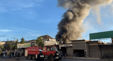 الدار البيضاء .. حريق في سوق “درب غلف”