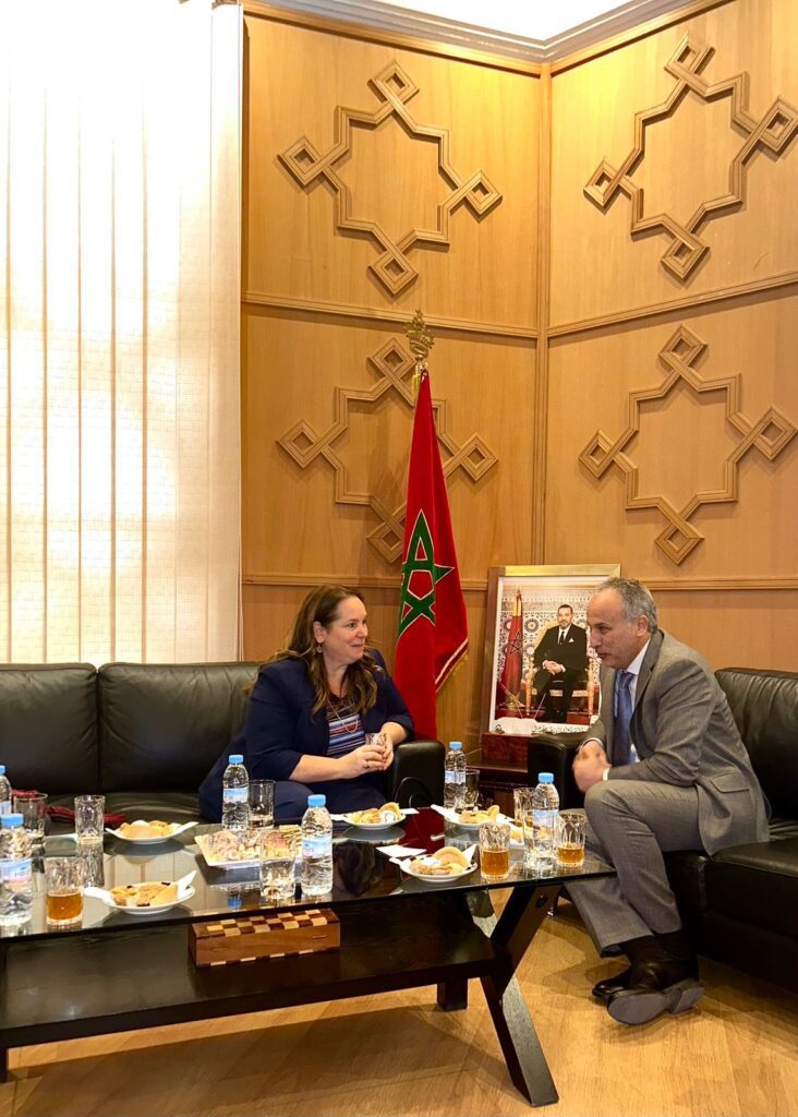 سمير كودار رئيس جهة مراكش اسفي يستقبل سفيرة كندا بالمغرب