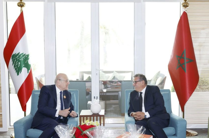 عزيز أخنوش يتباحث مع رئيس الحكومة اللبنانية نجيب ميقاتي