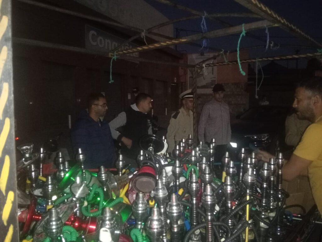 حجز ازيد من 100 نرجيلة في مداهمة السلطات لمقاهي الشيشة بمراكش