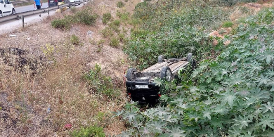 انقلاب سيارة في منعرج خطير نواحي آسفي