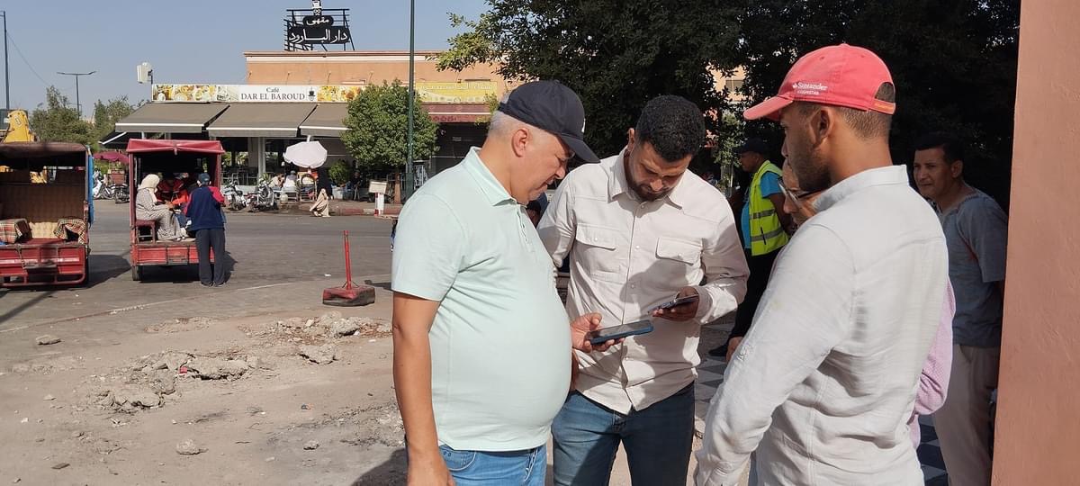 محمد نكيل يقوم بزيارة تفقدية لاشغال تهيئة المركب التجاري سوق الربيع