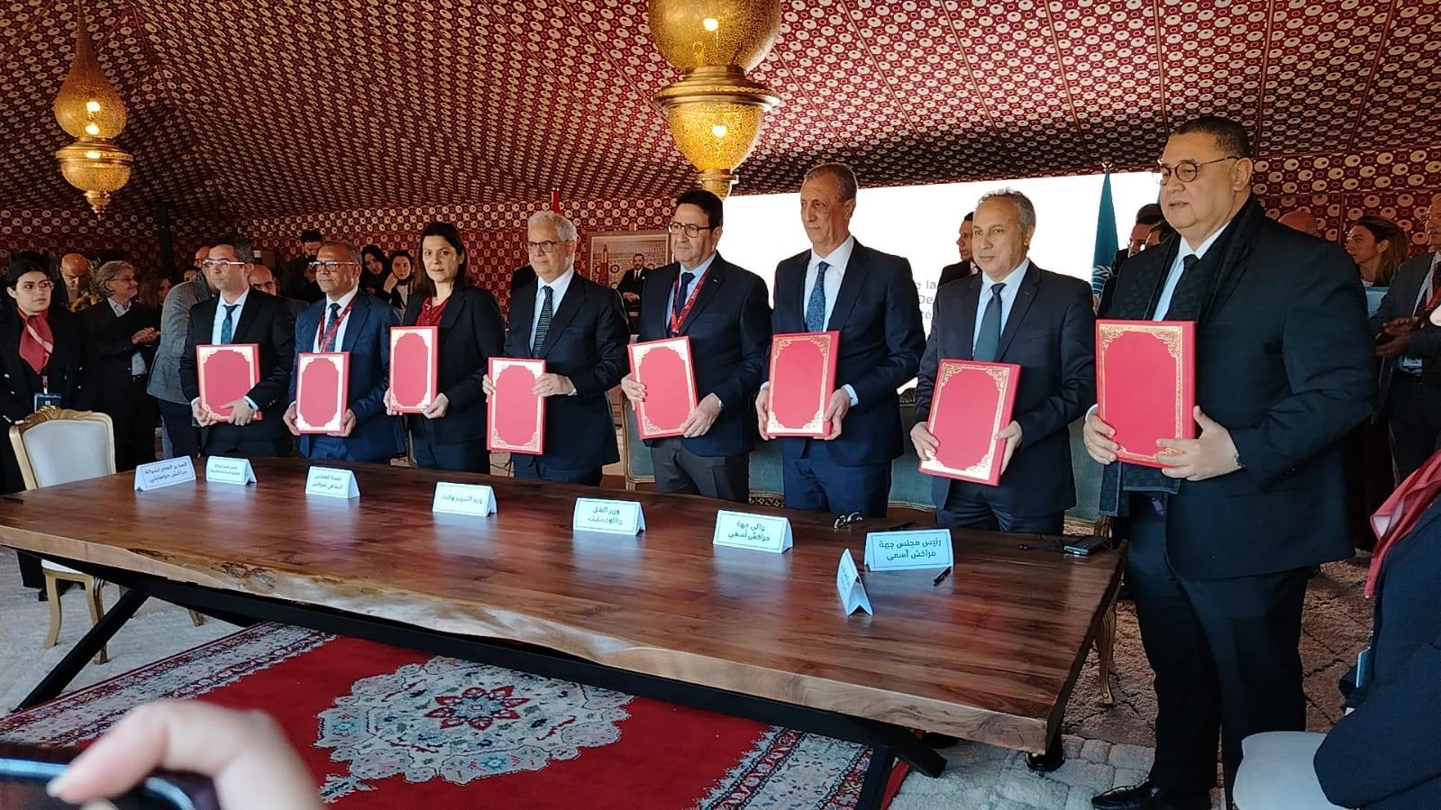 كودار رئيس مجلس جهة مراكش يوقع اتفاقية شراكة لتعزيز السلامة الطرقية في مراكش (2025-2028)