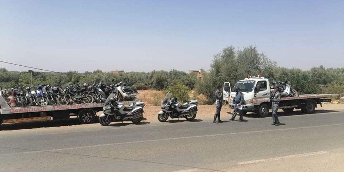 درك إقليم الحوز يشن حملات أمنية لمواجهة تجاوزات الدراجات النارية