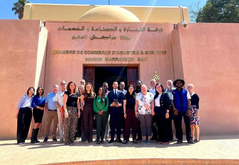 سبيبي مدير المركز الجهوي للاستثمار بجهة مراكش يستقبل وفدا من جامعة روكهورتس الأمريكية
