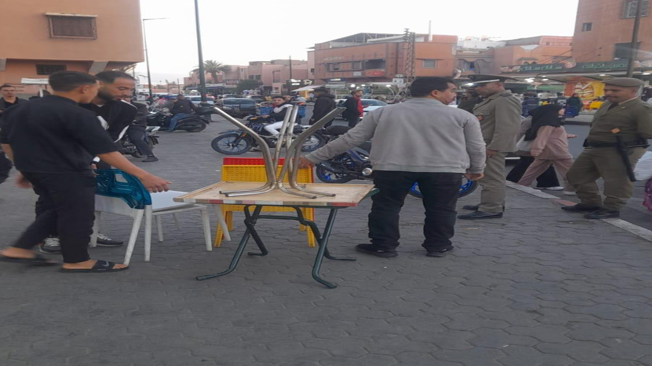 بالصور.. حملة لتحرير الملك العمومي تشمل عدة أحياء بأمرشيش