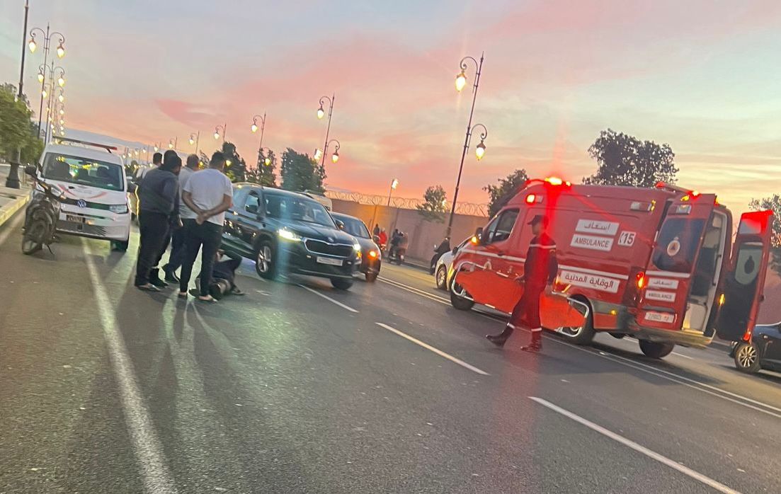 بالصور.. حادثة سير بشارع كماسة مراكش تخلف مصابين