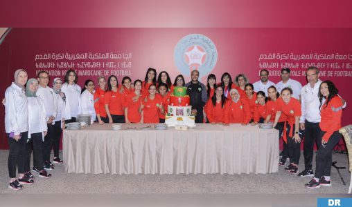 الجامعة الملكية المغربية لكرة القدم تحتفي بالمنتخب الوطني النسوي المتوج بكأس إفريقيا داخل القاعة