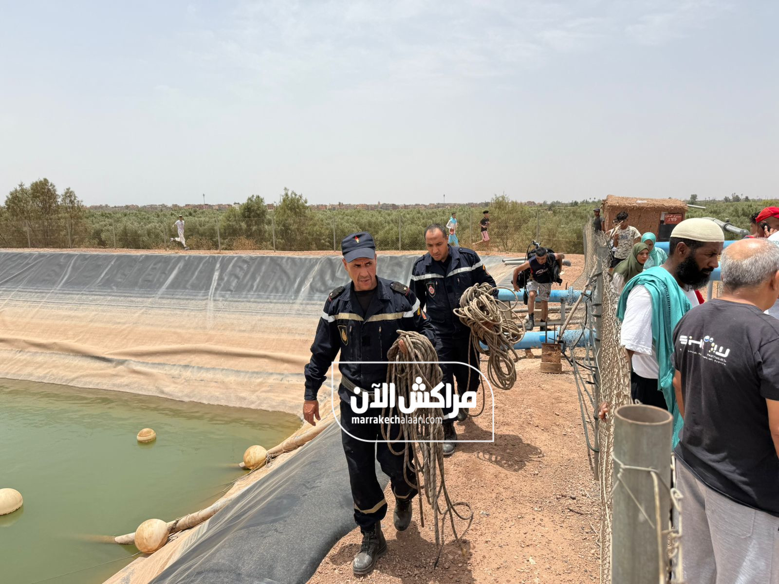 عاجل بالصور.. انتشال جثث ضحايا الصهريج المائي بجماعة سعادة ضواحي مراكش