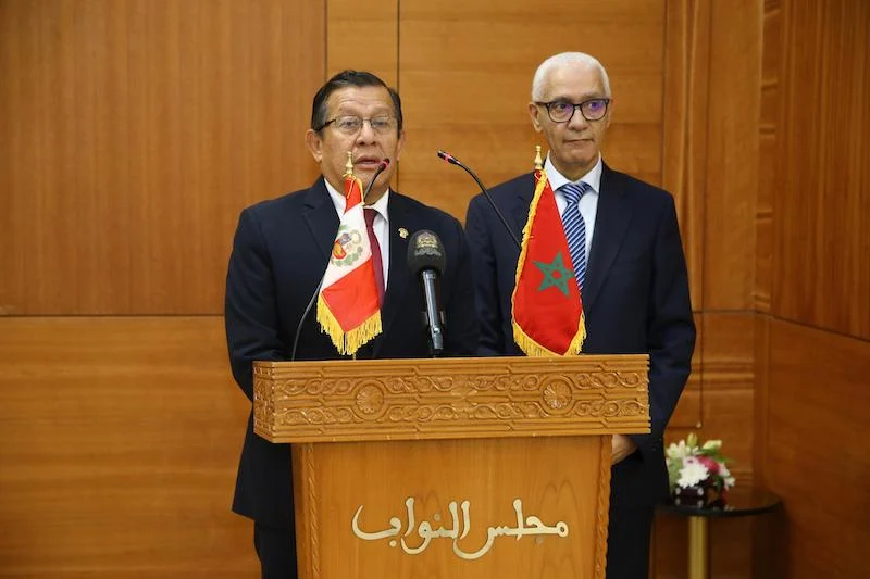 الطالبي العلمي يستقبل رئيس كونغرس جمهورية البيرو