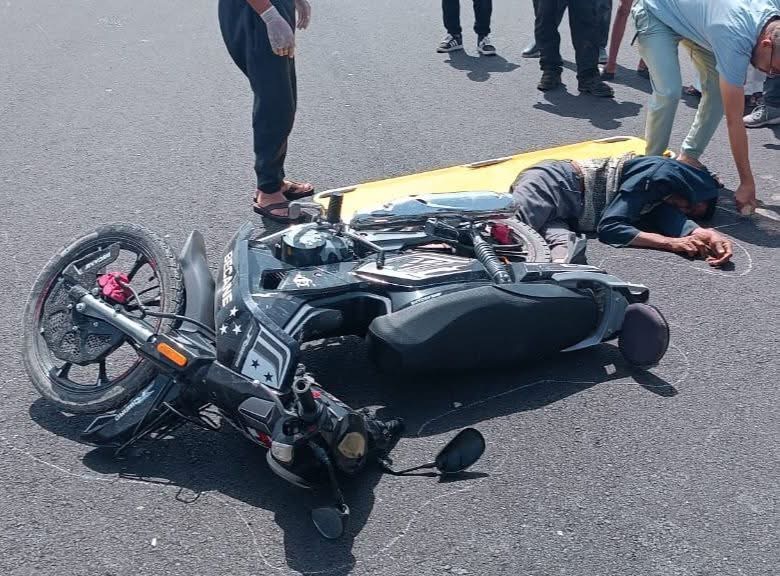 حادث سير خطير بجماعة أوناغة إثر اصطدام دراجة نارية بحاجز طرقي