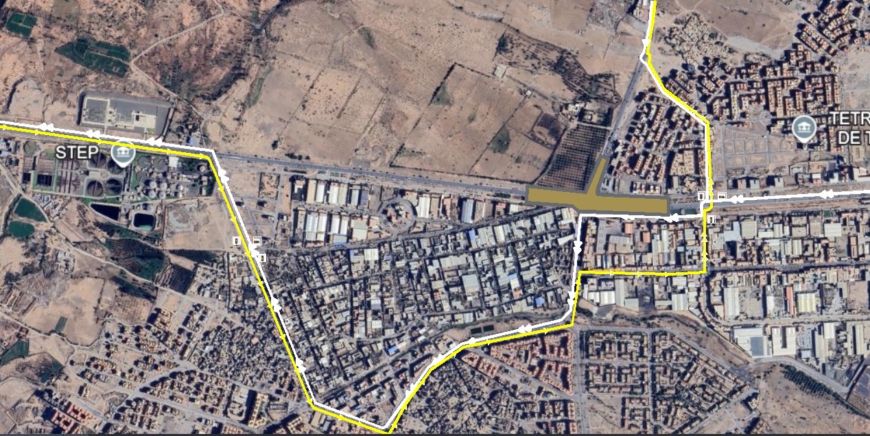 بدء أشغال تهيئة تحويلات مرورية بمراكش استعدادًا لتشييد ممر تحت أرضي بمدارة العياشي