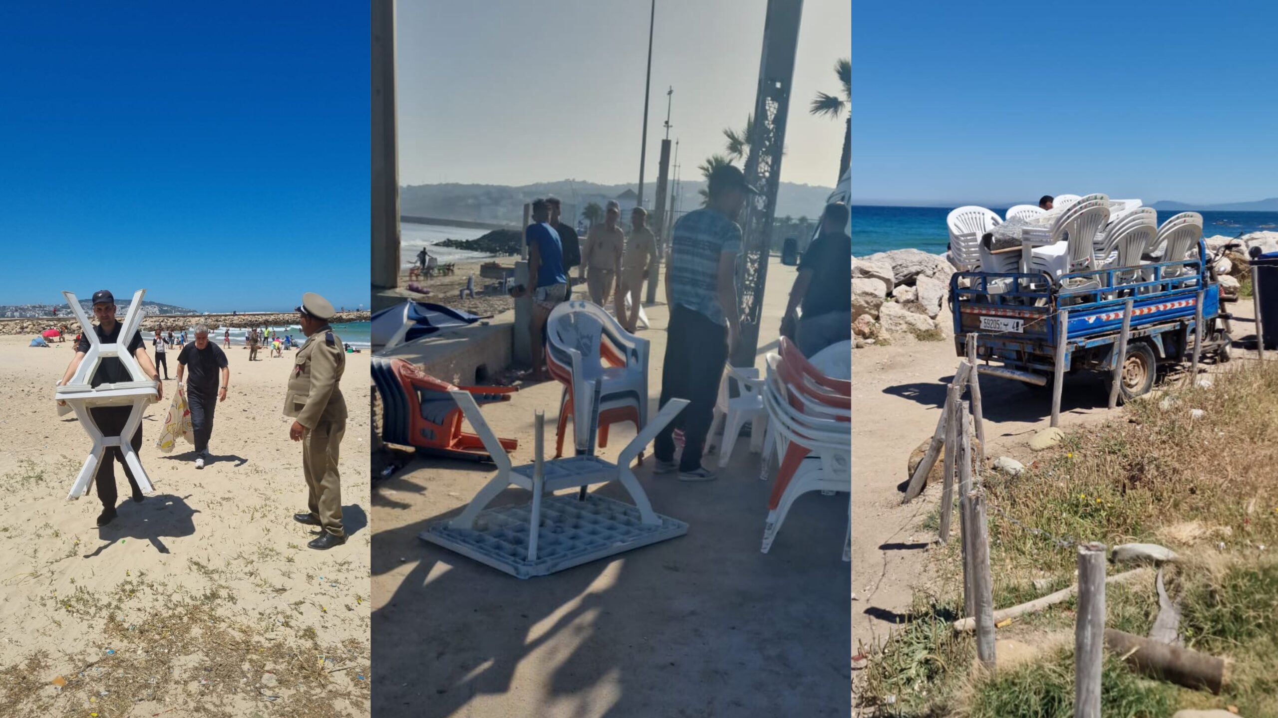 سلطات طنجة تواصل محاربة فوضى الشواطئ +صورة