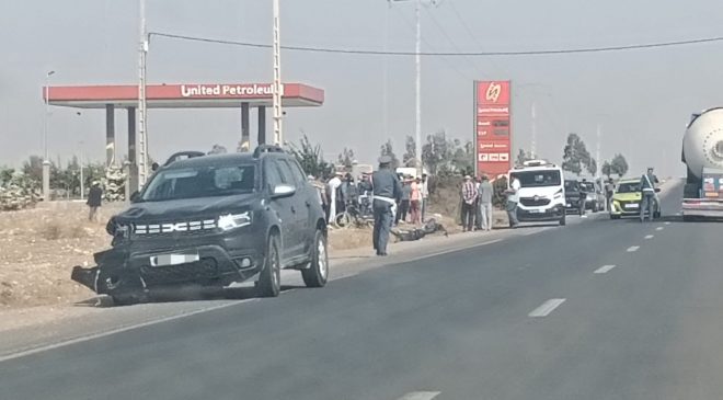 مصرع شاب في حادث سير مميت بمدخل جماعة بوشان اقليم الرحامنة