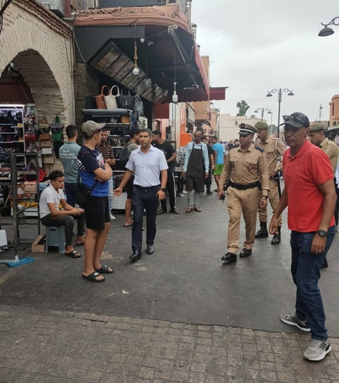 حملة لتحرير الملك العمومي بالمدينة العتيقة لمراكش حملة لتحرير الملك العمومي بالمدينة العتيقة لمراكش