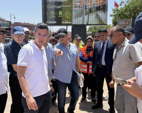 بنشيخي والي جهة مراكش-آسفي يتفقد مشاريع تهيئة مداخل المدينة والبنية التحتية