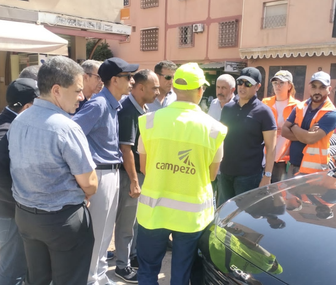 الوالي بنشيخي يتفقد أوراش تأهيل شوارع مدينة مراكش ومحيط الملعب الكبير
